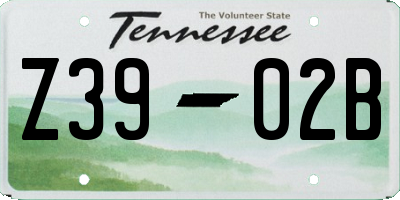 TN license plate Z3902B