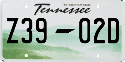 TN license plate Z3902D
