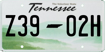TN license plate Z3902H