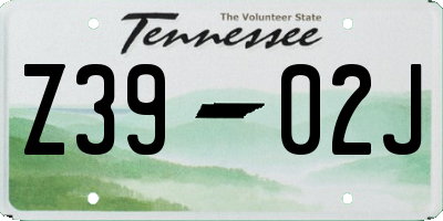 TN license plate Z3902J