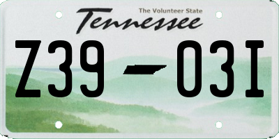 TN license plate Z3903I