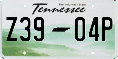 TN license plate Z3904P