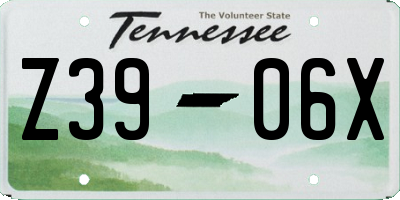 TN license plate Z3906X