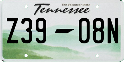 TN license plate Z3908N