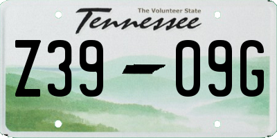 TN license plate Z3909G