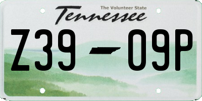TN license plate Z3909P