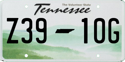 TN license plate Z3910G