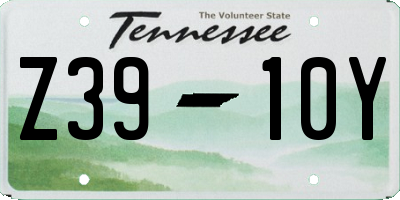 TN license plate Z3910Y