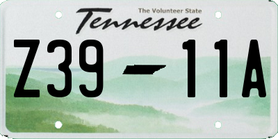 TN license plate Z3911A