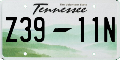 TN license plate Z3911N