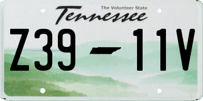 TN license plate Z3911V