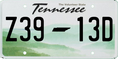 TN license plate Z3913D