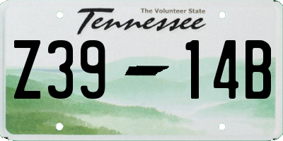 TN license plate Z3914B
