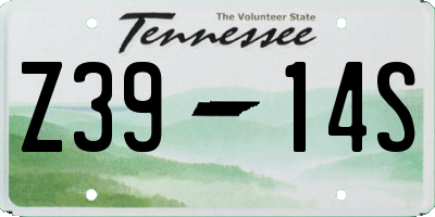 TN license plate Z3914S