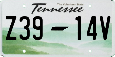 TN license plate Z3914V