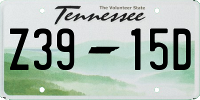 TN license plate Z3915D