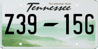 TN license plate Z3915G