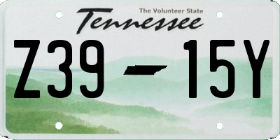 TN license plate Z3915Y