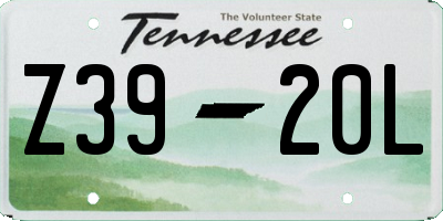 TN license plate Z3920L