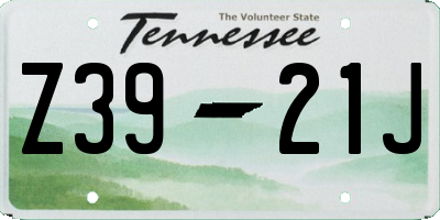TN license plate Z3921J