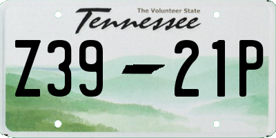 TN license plate Z3921P