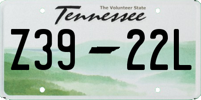 TN license plate Z3922L