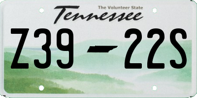 TN license plate Z3922S