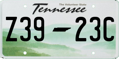 TN license plate Z3923C