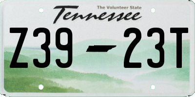TN license plate Z3923T