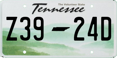 TN license plate Z3924D