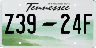 TN license plate Z3924F