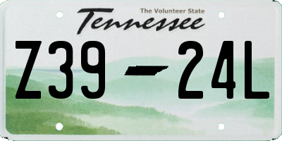 TN license plate Z3924L