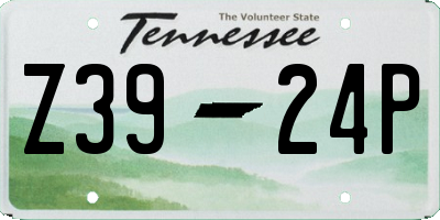 TN license plate Z3924P