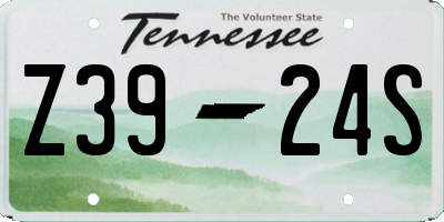 TN license plate Z3924S