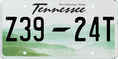 TN license plate Z3924T
