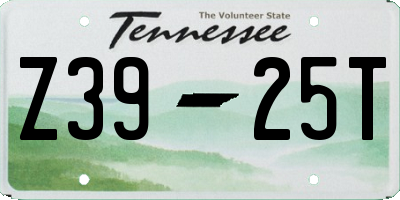 TN license plate Z3925T