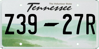 TN license plate Z3927R