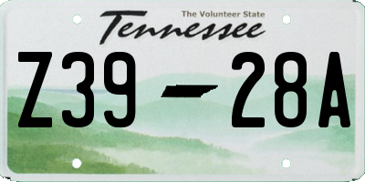 TN license plate Z3928A