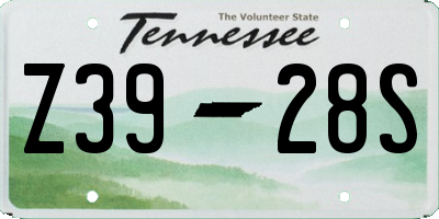 TN license plate Z3928S