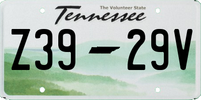TN license plate Z3929V