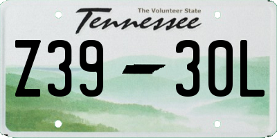 TN license plate Z3930L