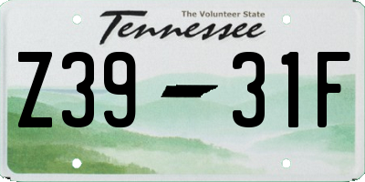 TN license plate Z3931F