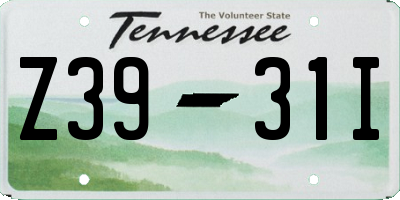 TN license plate Z3931I
