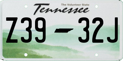 TN license plate Z3932J