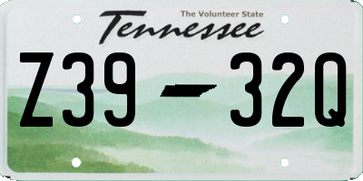TN license plate Z3932Q