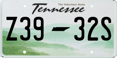 TN license plate Z3932S