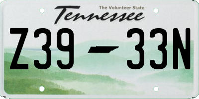 TN license plate Z3933N