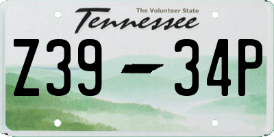 TN license plate Z3934P