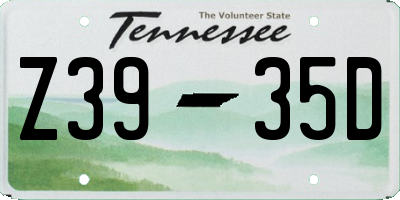 TN license plate Z3935D