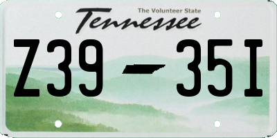 TN license plate Z3935I